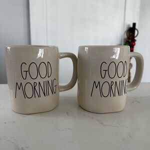 Rae Dunn “GOOD MORNING” Mug Set ☕️🤍 – Set of 2 or individual mugs